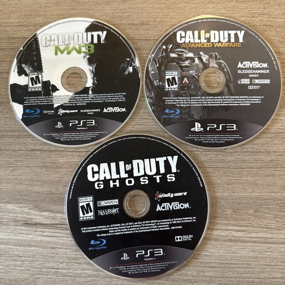 Call of Duty Black 3 Game‎ Bundle Ghosts - MW3 - Advance Tested Discs Only